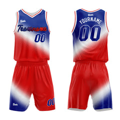 Custom Royal White Red Basketball Jersey Uniform Suit Printed Your Logo Name Number