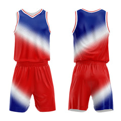 Custom Royal White Red Basketball Jersey Uniform Suit Printed Your Logo Name Number