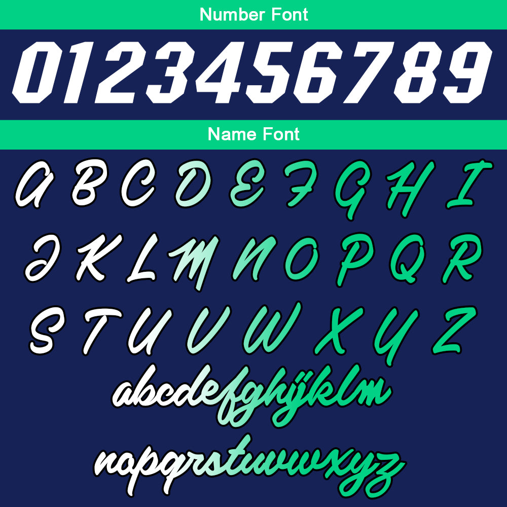Custom Navy Green White Basketball Jersey Uniform Suit Printed Your Logo Name Number