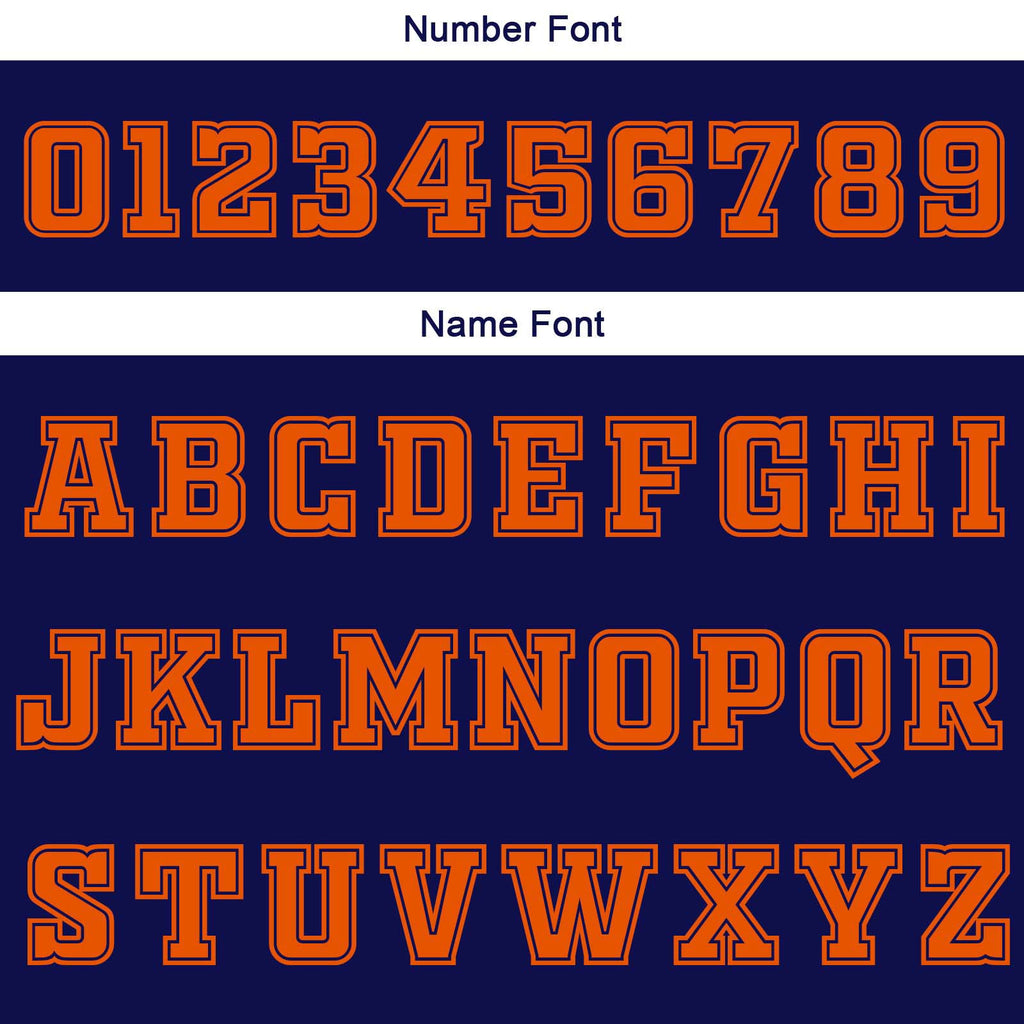 Custom Navy White Orange Reversible Basketball Suit for Adults and Kids Personalized Jersey