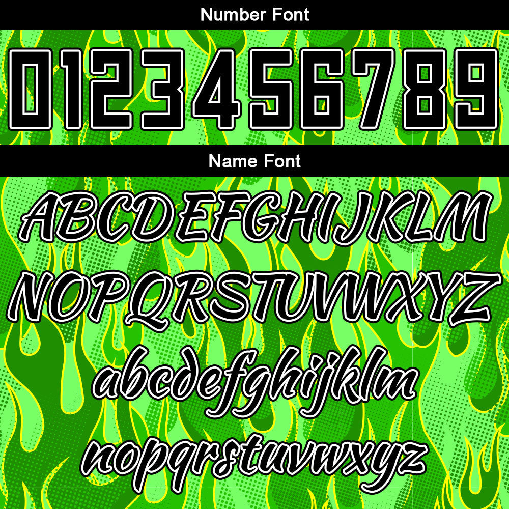 Custom Green flame Basketball Jersey Uniform Suit Printed Your Logo Name Number