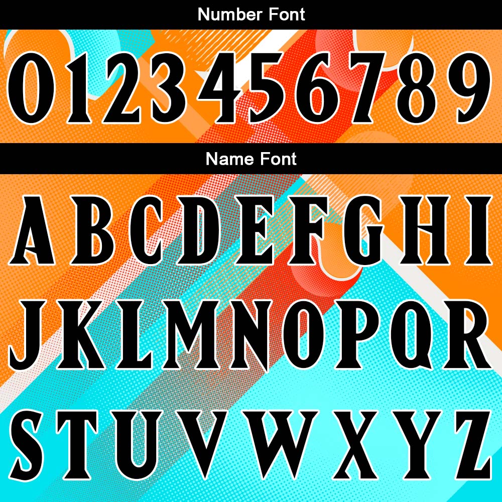Custom Aqua Orange Basketball Jersey Uniform Suit Printed Your Logo Name Number