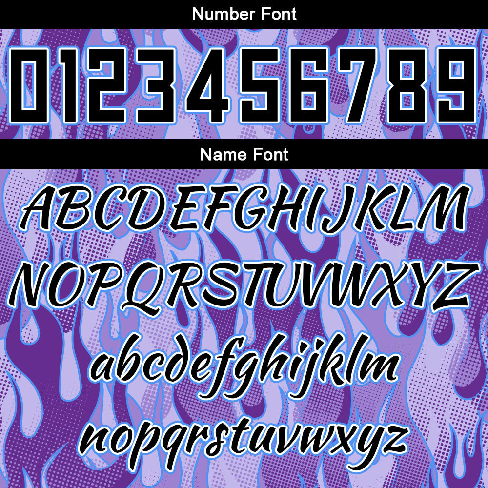 Custom Purple flame Basketball Jersey Uniform Suit Printed Your Logo Name Number