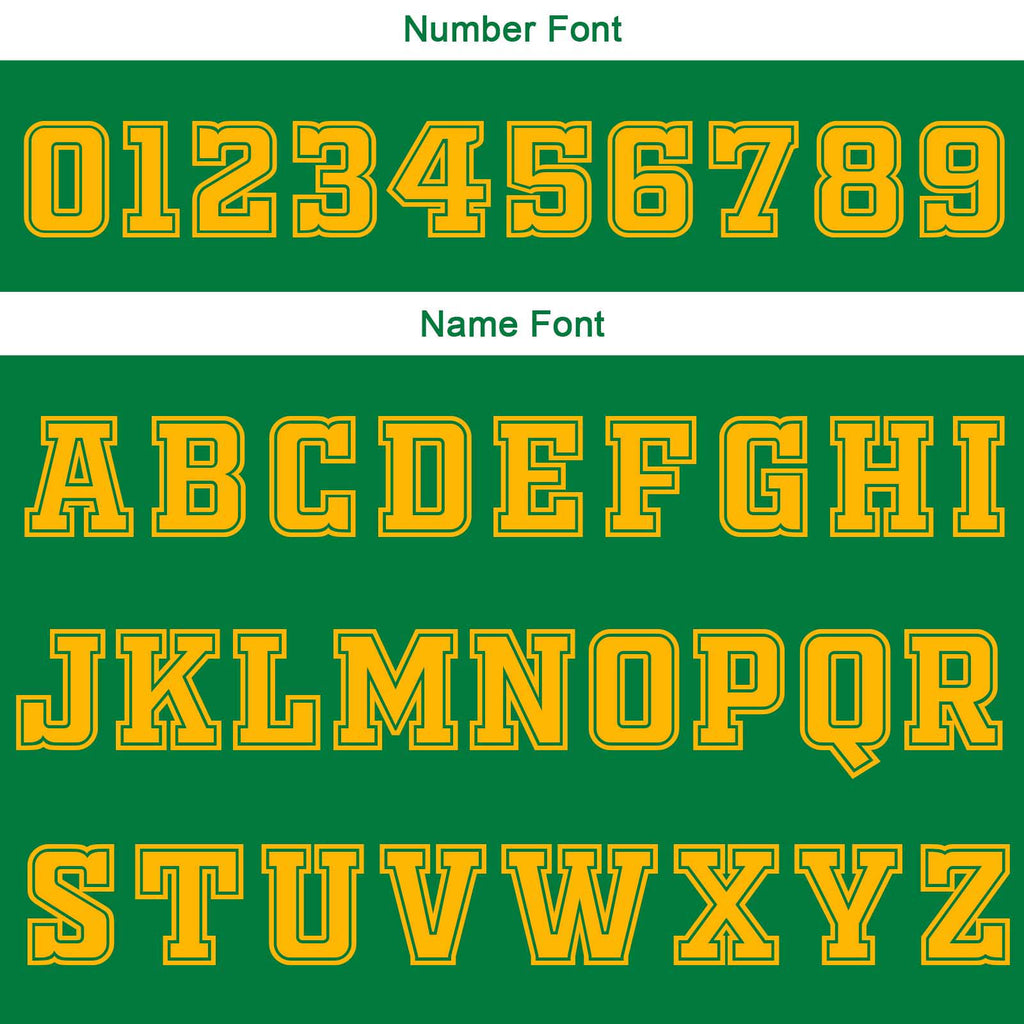 Custom Green White Yellow Reversible Basketball Suit for Adults and Kids Personalized Jersey