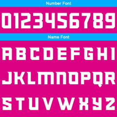 Custom Hot Pink Blue Basketball Jersey Uniform Suit Printed Your Logo Name Number