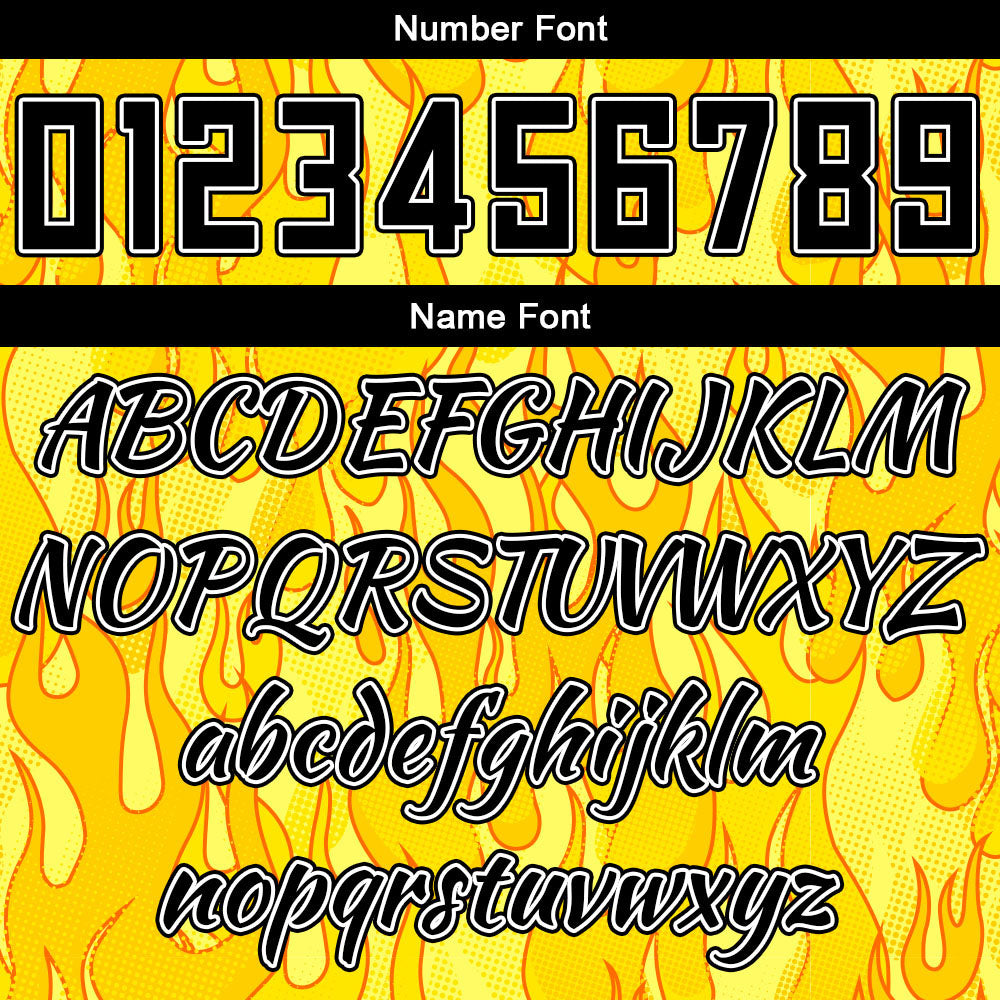 Custom Yellow flame Basketball Jersey Uniform Suit Printed Your Logo Name Number
