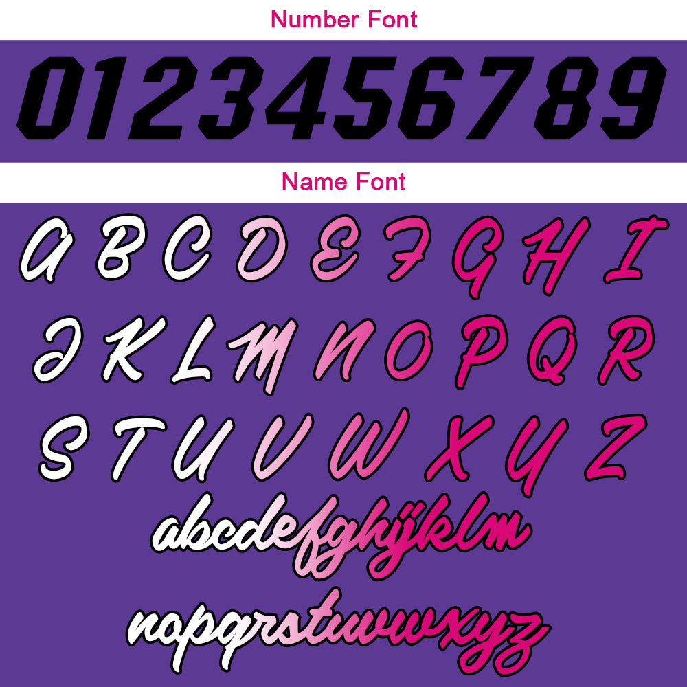 Custom White Hot Pink Purple Basketball Jersey Uniform Suit Printed Your Logo Name Number
