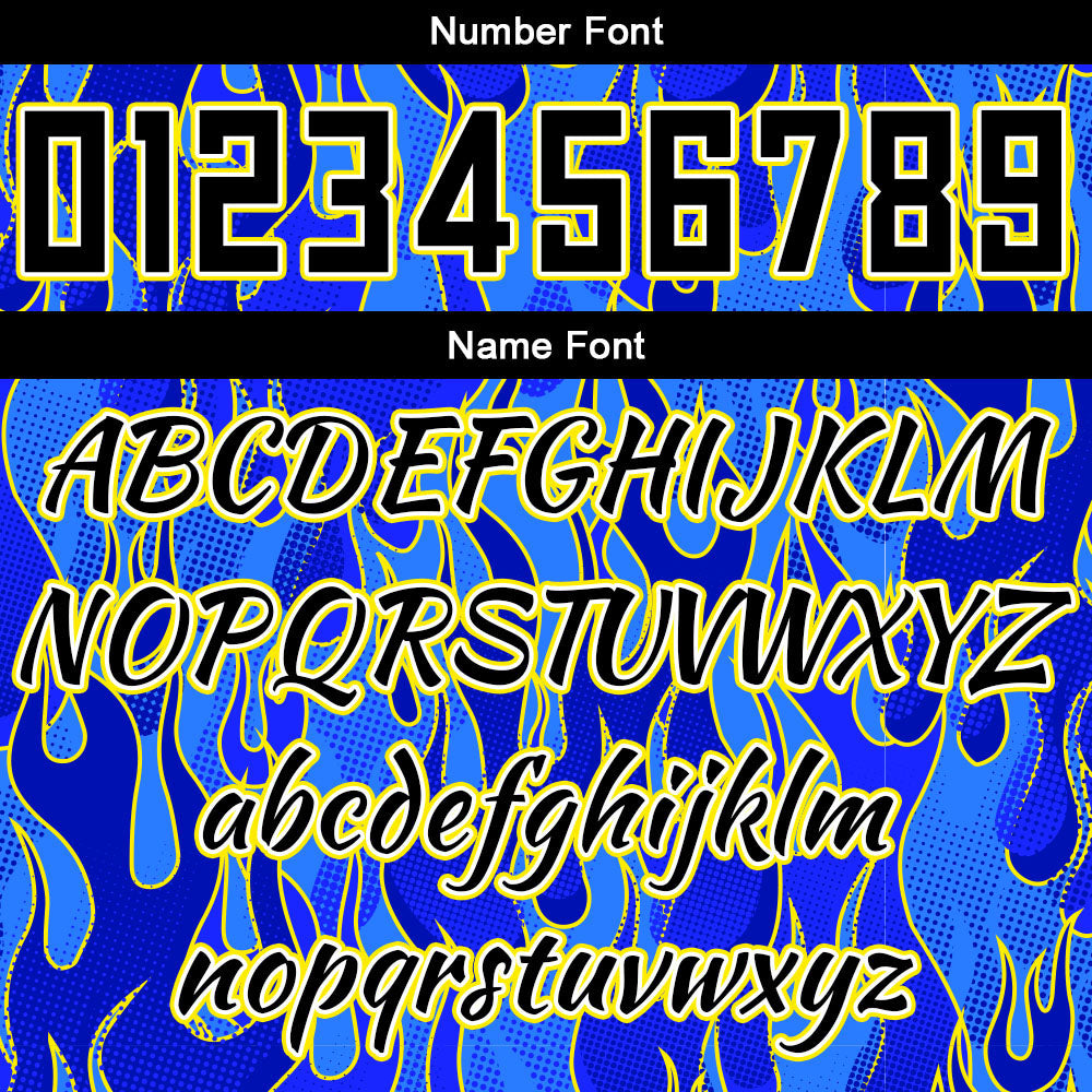 Custom Royal flame Basketball Jersey Uniform Suit Printed Your Logo Name Number