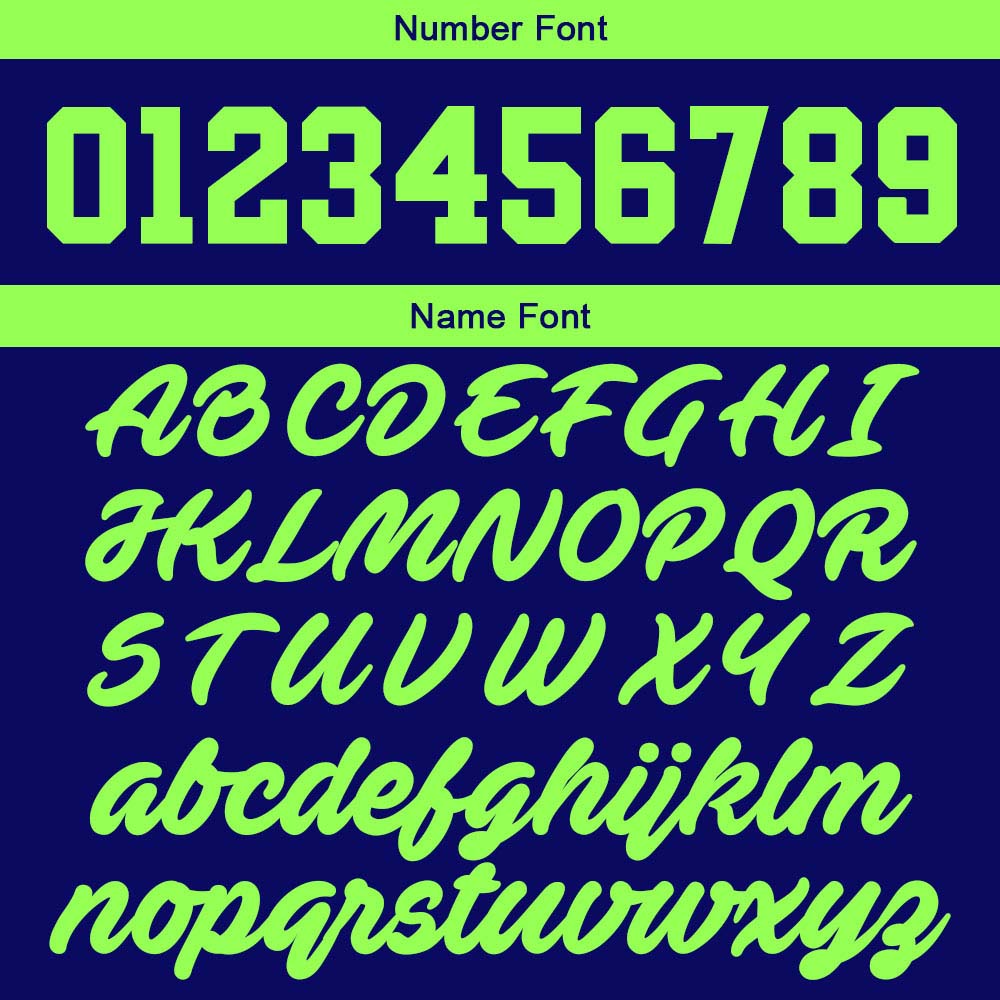 Custom Navy Neon Green Basketball Jersey Uniform Suit Printed Your Logo Name Number