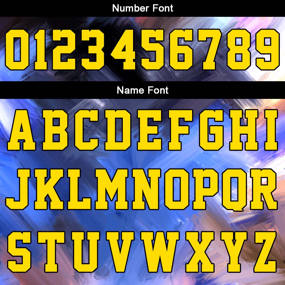 Custom Yellow Blue Basketball Jersey Uniform Suit Printed Your Logo Name Number