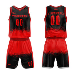 Custom Red Black Basketball Jersey Uniform Suit Printed Your Logo Name Number