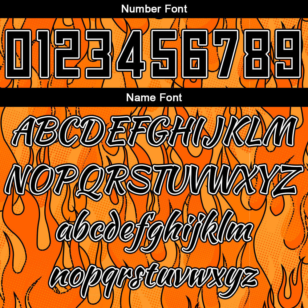Custom Orange flame Basketball Jersey Uniform Suit Printed Your Logo Name Number