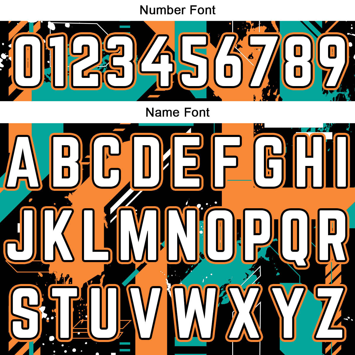 Custom Geometry Aqua Orange Basketball Jersey Uniform Suit Printed Your Logo Name Number