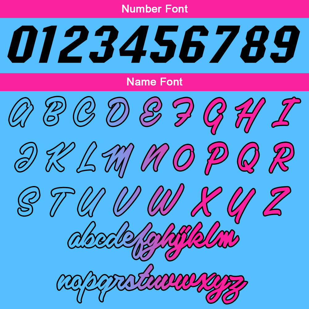 Custom Light Blue White Hot Pink Basketball Jersey Uniform Suit Printed Your Logo Name Number