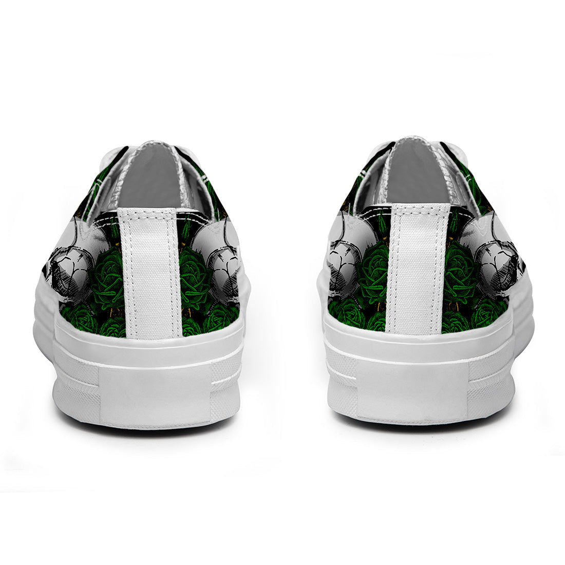 Highlight Your Fashion With Men's and Women's Low-Top Canvas Shoes Skeleton