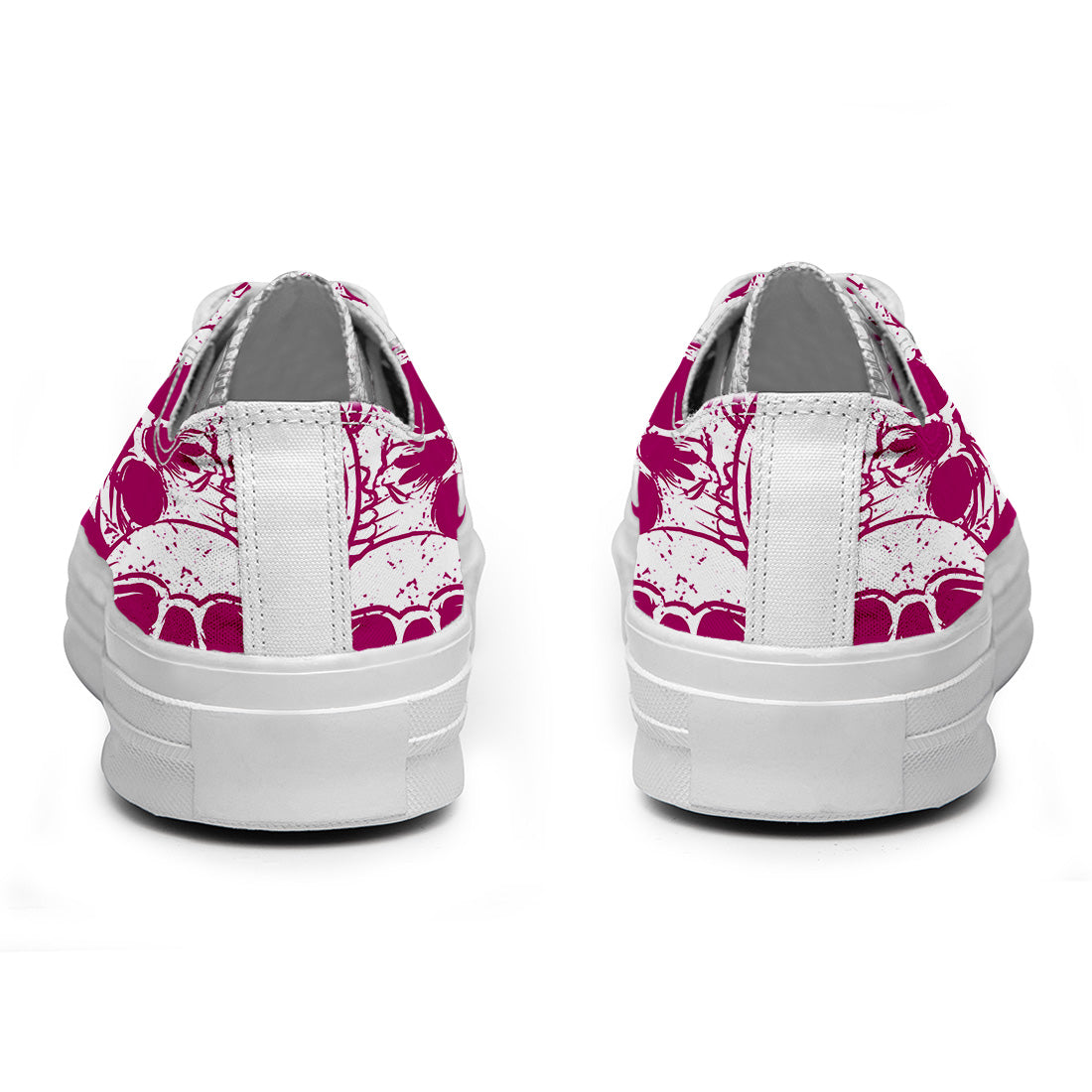 Highlight Your Fashion With Men's and Women's Low-Top Canvas Shoes Skeleton