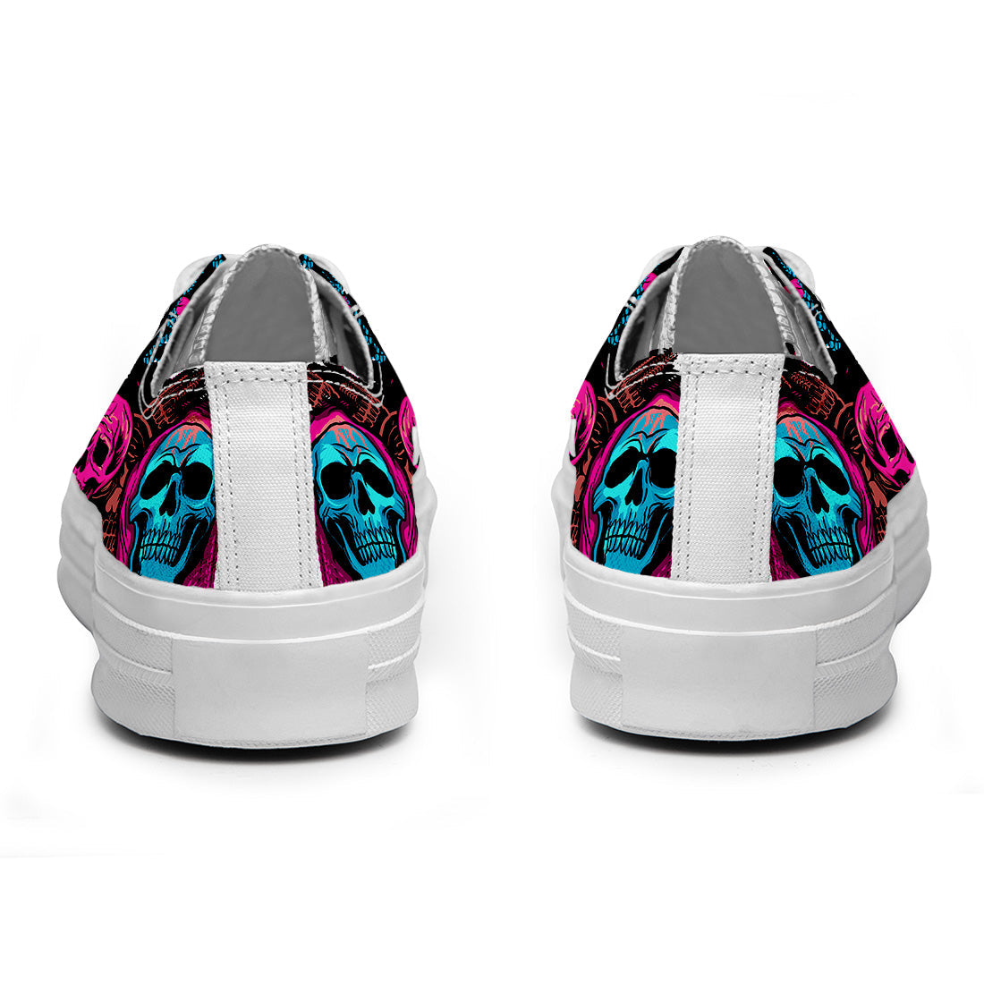 Highlight Your Fashion With Men's and Women's Low-Top Canvas Shoes Skeleton