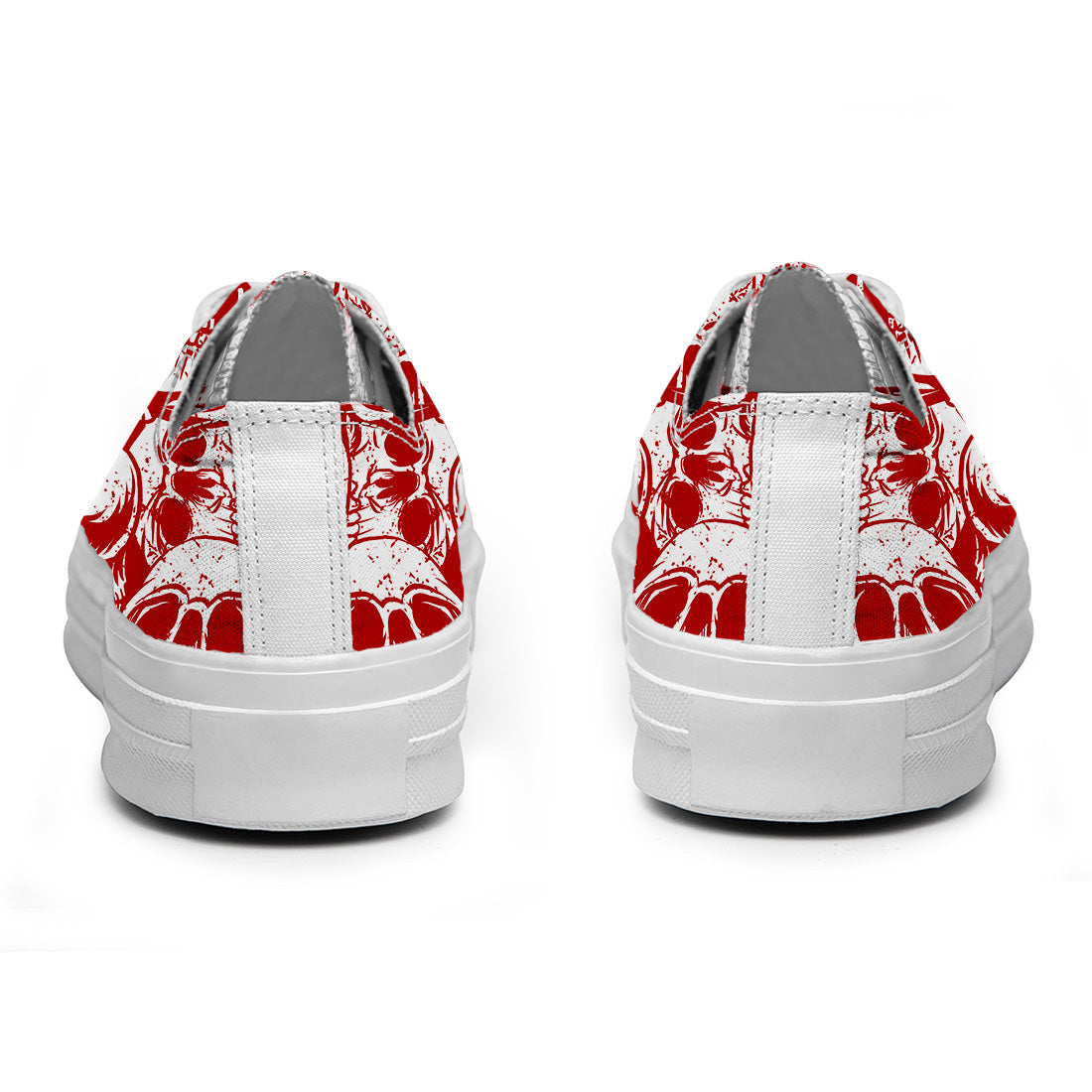 Highlight Your Fashion With Men's and Women's Low-Top Canvas Shoes Skeleton