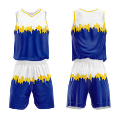 Custom White Blue Basketball Jersey Uniform Suit Printed Your Logo Name Number