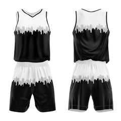 Custom White Black Basketball Jersey Uniform Suit Printed Your Logo Name Number
