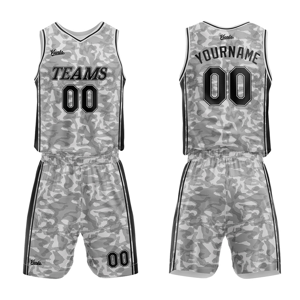 Custom Gray Basketball Jersey Uniform Suit Printed Your Logo Name Number
