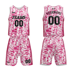 Custom Pink Basketball Jersey Uniform Suit Printed Your Logo Name Number