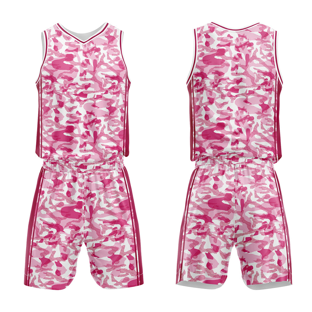 Custom Pink Basketball Jersey Uniform Suit Printed Your Logo Name Number