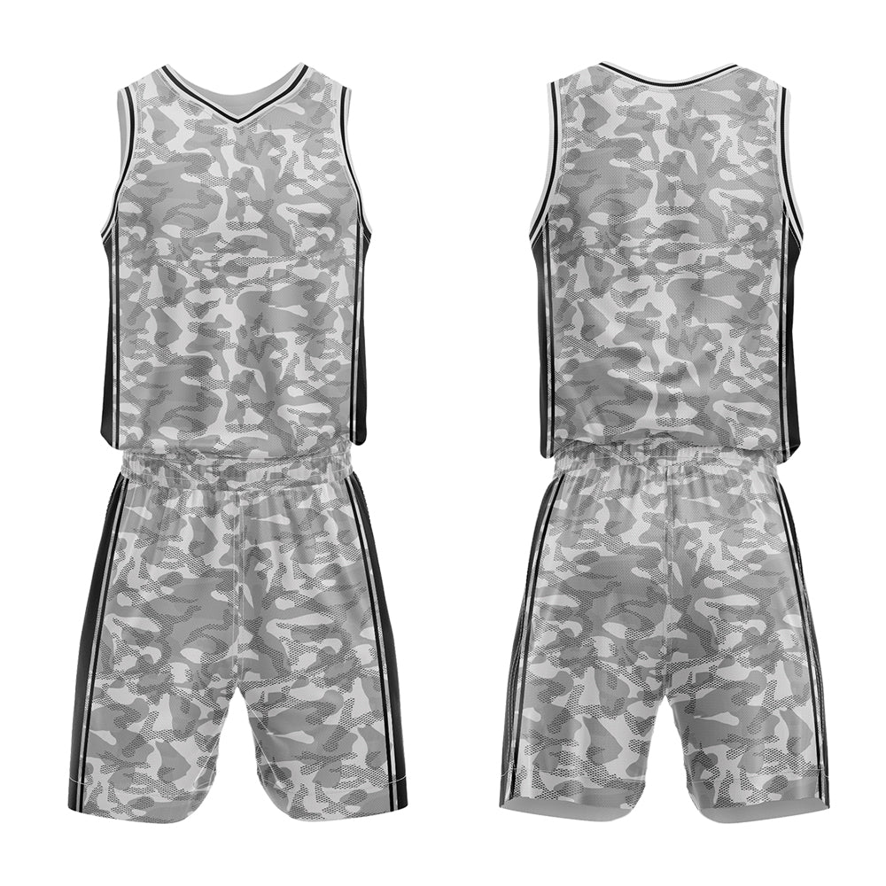 Custom Gray Basketball Jersey Uniform Suit Printed Your Logo Name Number