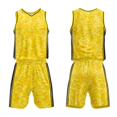 Custom Yellow Basketball Jersey Uniform Suit Printed Your Logo Name Number