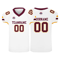 Custom Football Jersey Shirt Personalized Printed Team Name Number White