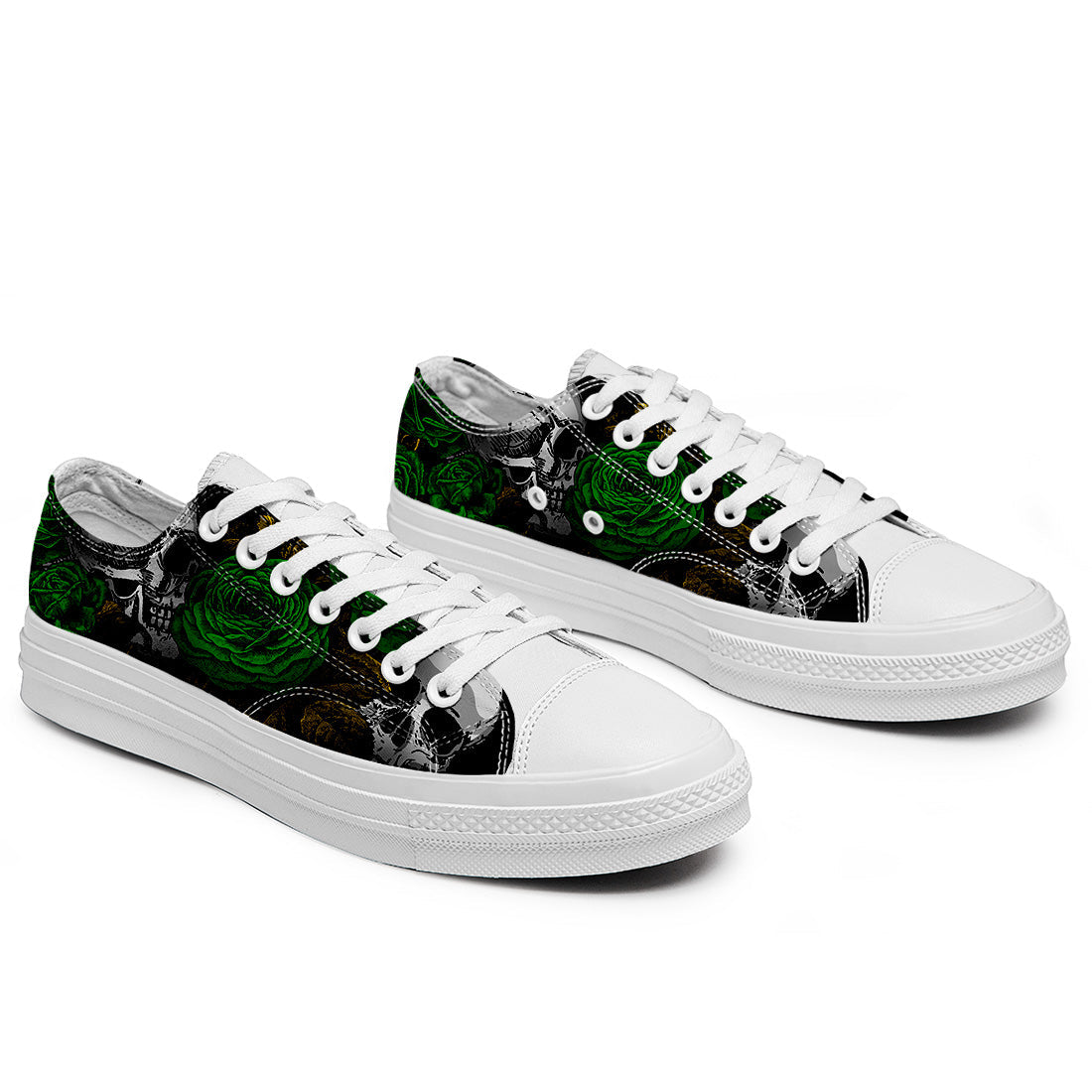 Highlight Your Fashion With Men's and Women's Low-Top Canvas Shoes Skeleton