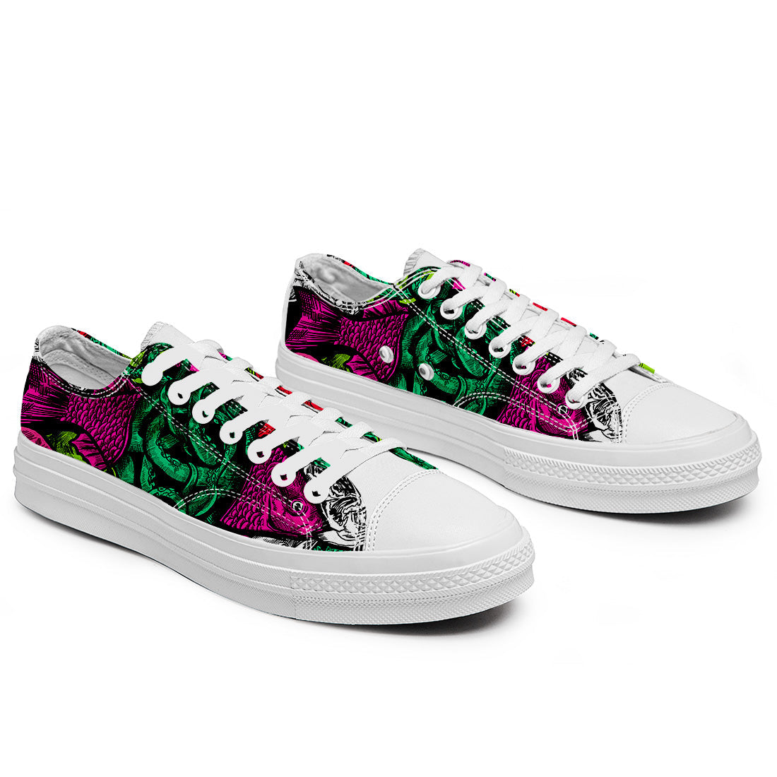 Highlight Your Fashion With Men's and Women's Low-Top Canvas Shoes  Fish