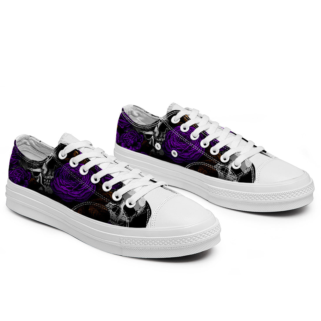 Highlight Your Fashion With Men's and Women's Low-Top Canvas Shoes Skeleton