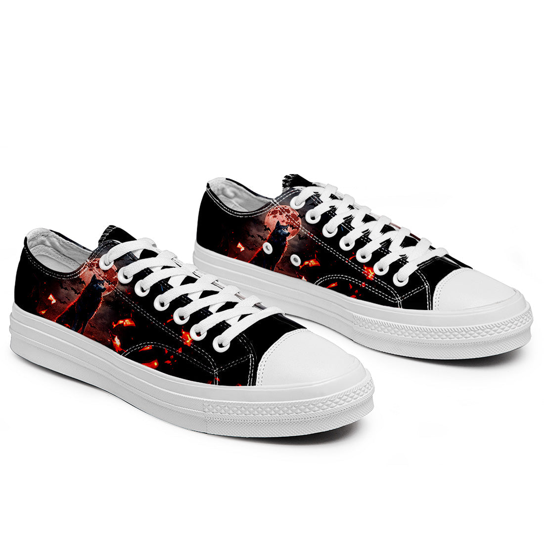 Highlight Your Fashion With Men's and Women's Low-Top Canvas Shoes Wolf