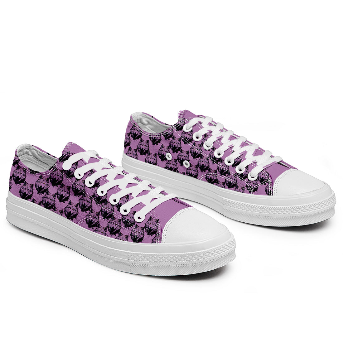 Highlight Your Fashion With Men's and Women's Low-Top Canvas Shoes Wolf