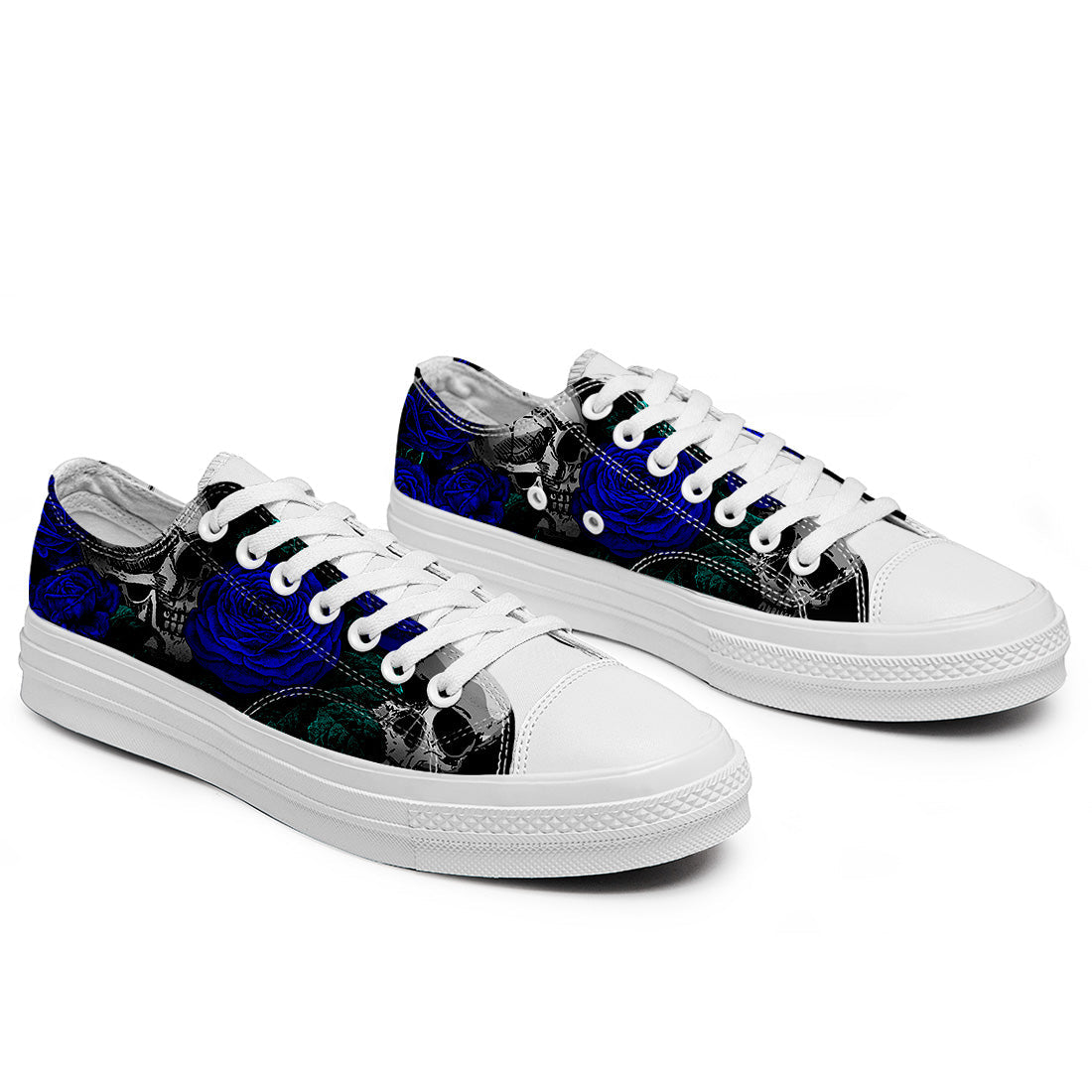 Highlight Your Fashion With Men's and Women's Low-Top Canvas Shoes Skeleton