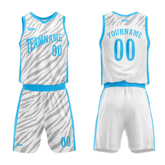 Custom White Basketball Jersey Uniform Suit Printed Your Logo Name Number