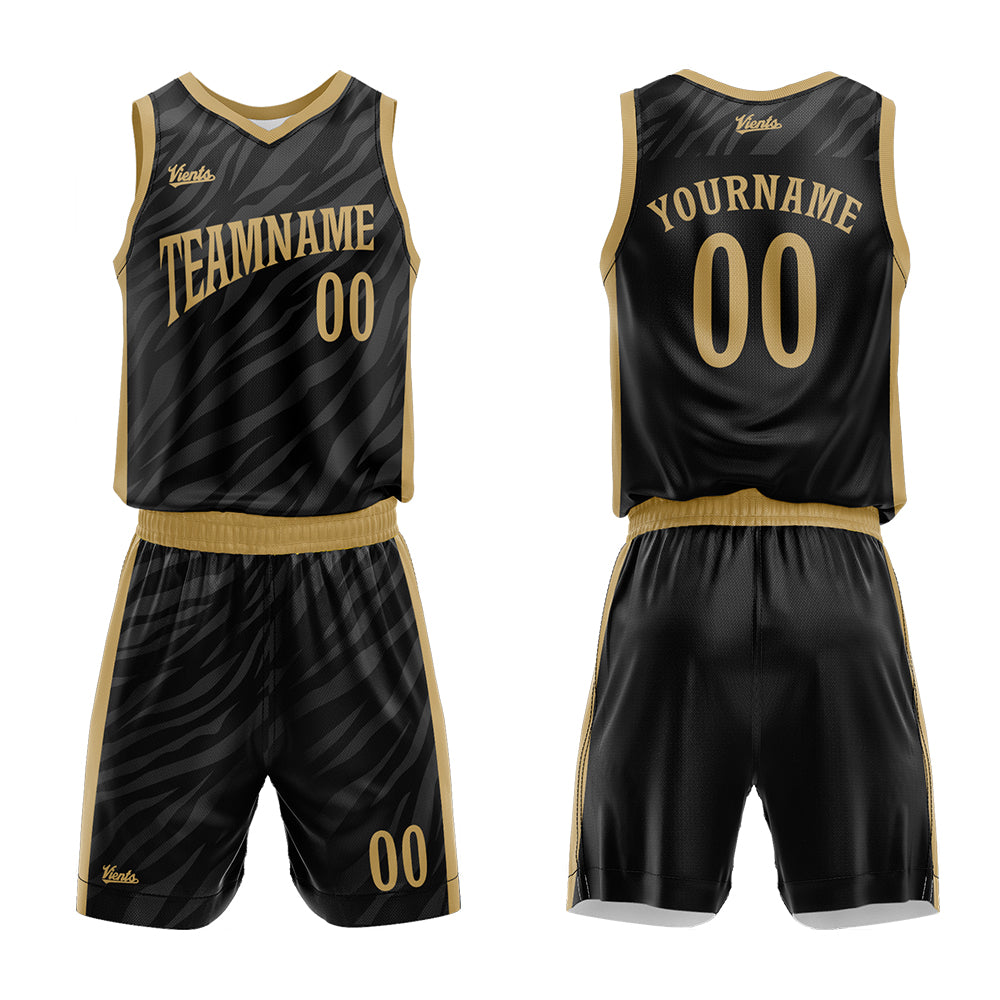 Custom Black Basketball Jersey Uniform Suit Printed Your Logo Name Number