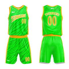 Custom Neon Green Basketball Jersey Uniform Suit Printed Your Logo Name Number