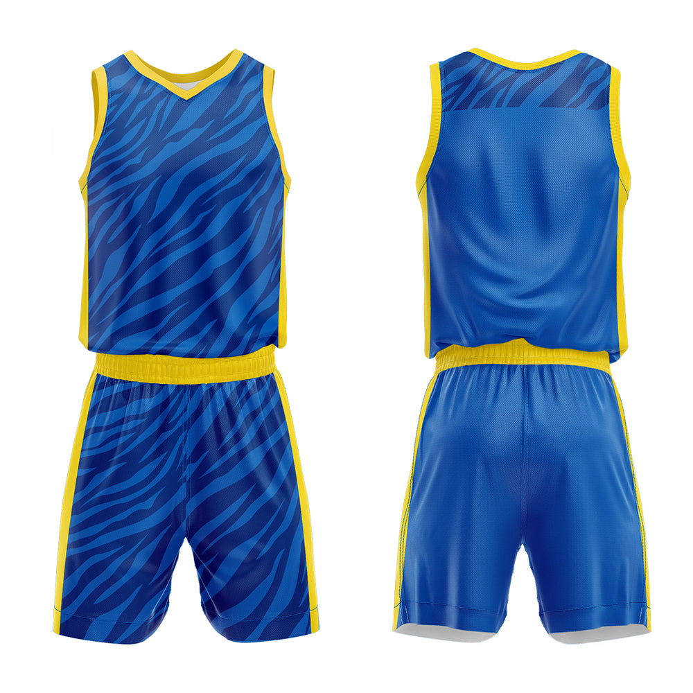 Custom Blue Basketball Jersey Uniform Suit Printed Your Logo Name Number