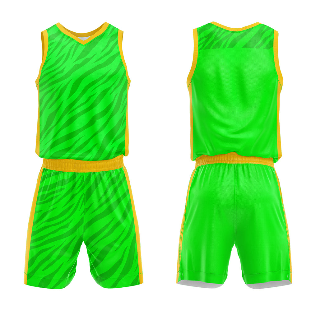 Custom Neon Green Basketball Jersey Uniform Suit Printed Your Logo Name Number
