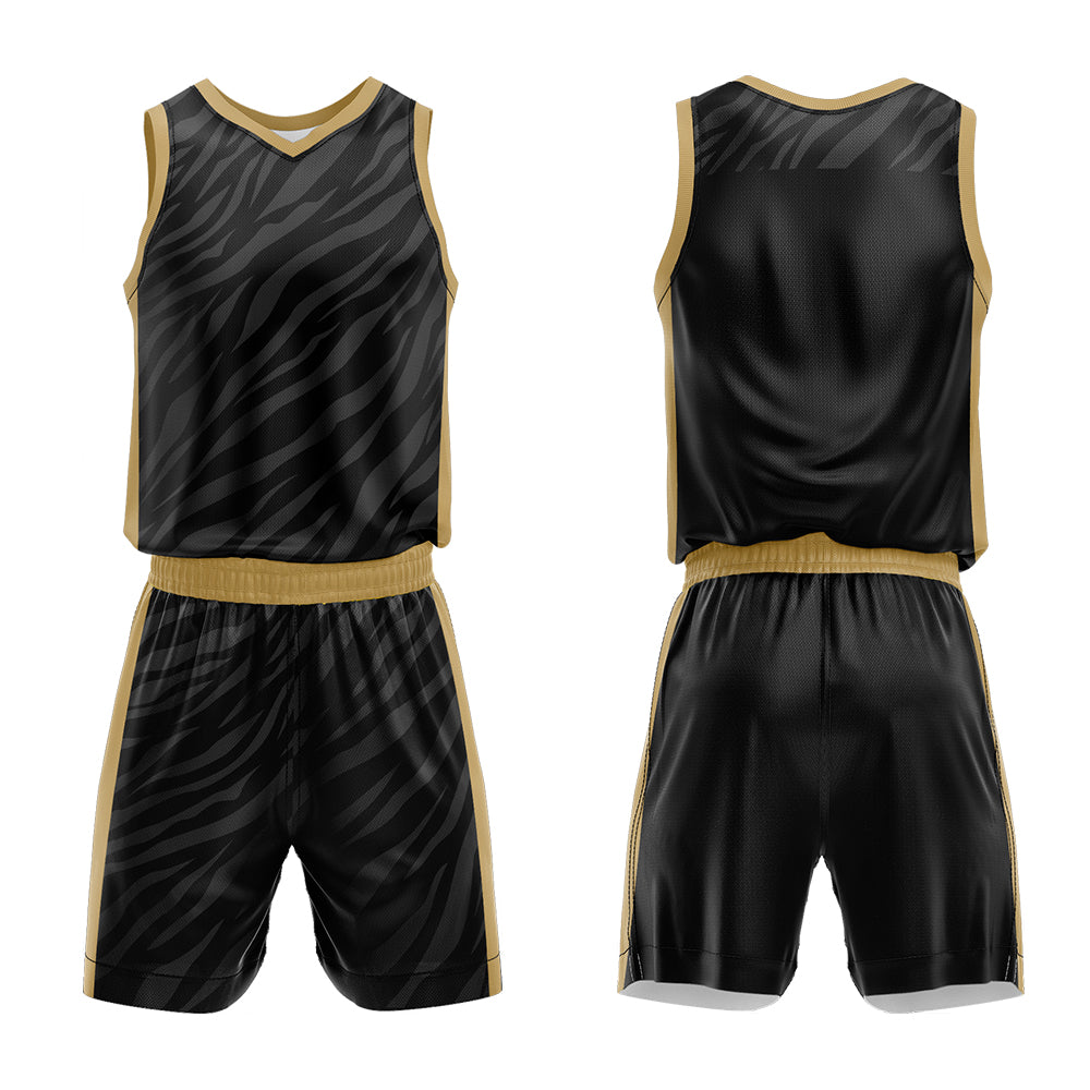 Custom Black Basketball Jersey Uniform Suit Printed Your Logo Name Number