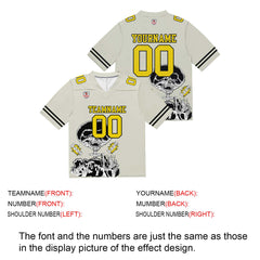 Custom Football Jersey Shirt Personalized Stitched Printed Team Name Number Rice Grey