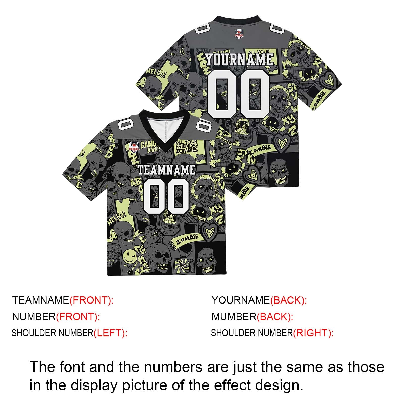 Custom Football Jersey Shirt Personalized Stitched Printed Team Name Number Light Yellow