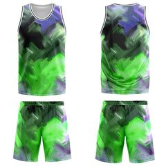 Custom Green Purple Basketball Jersey Uniform Suit Printed Your Logo Name Number