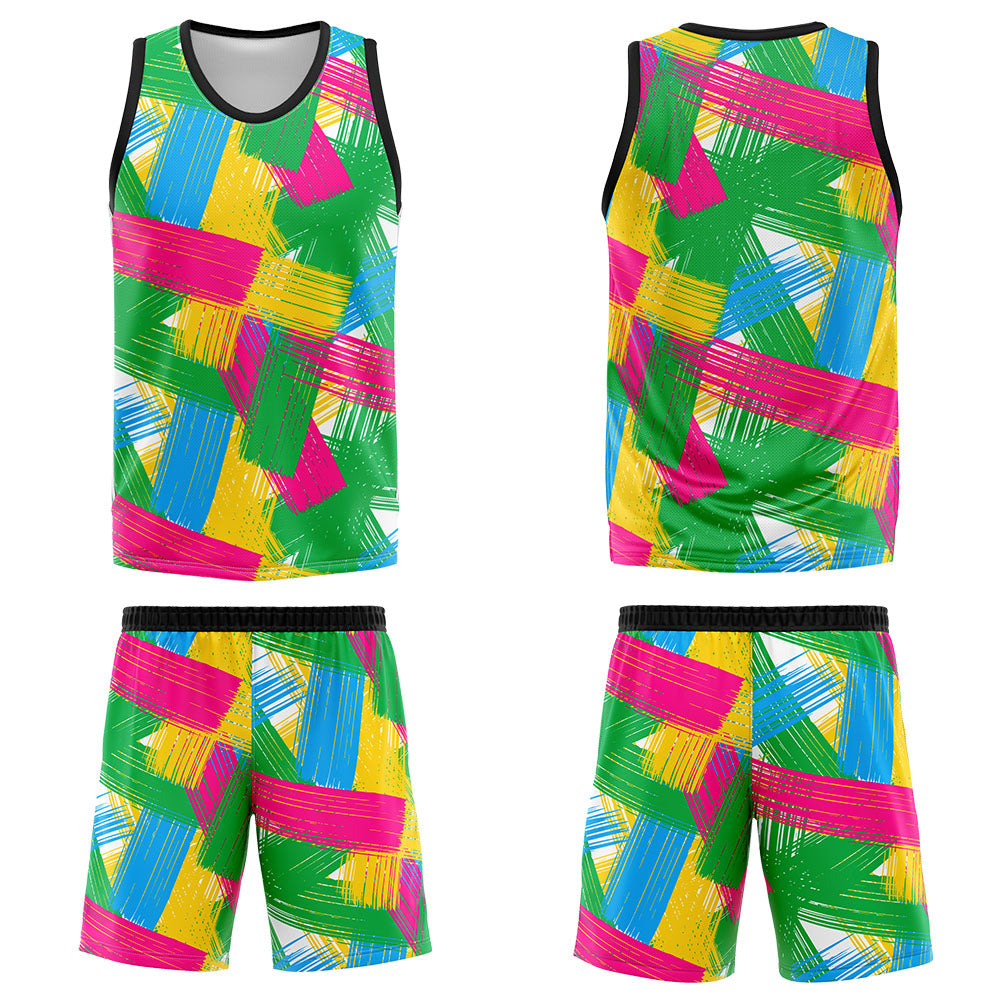 Custom Green Pink Basketball Jersey Uniform Suit Printed Your Logo Name Number