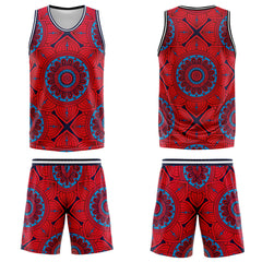 Custom Red Basketball Jersey Uniform Suit Printed Your Logo Name Number