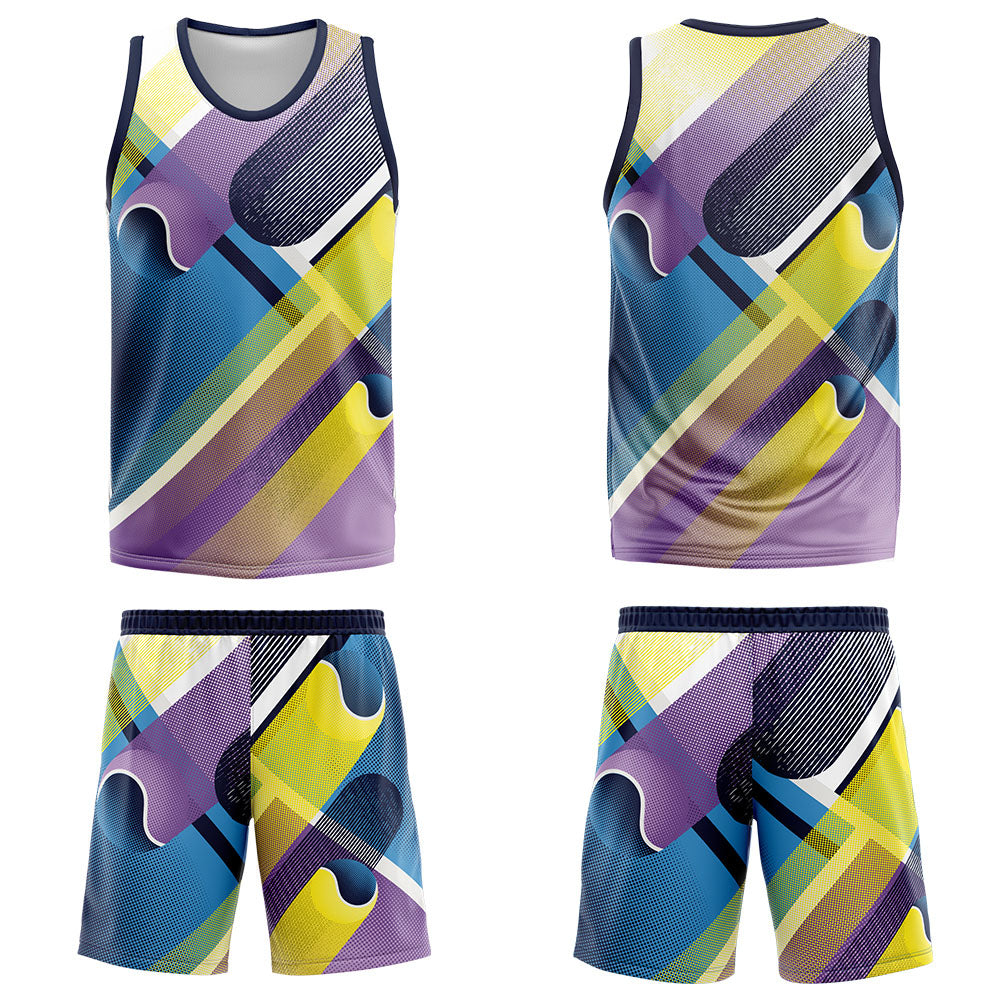 Custom Navy Purple Basketball Jersey Uniform Suit Printed Your Logo Name Number