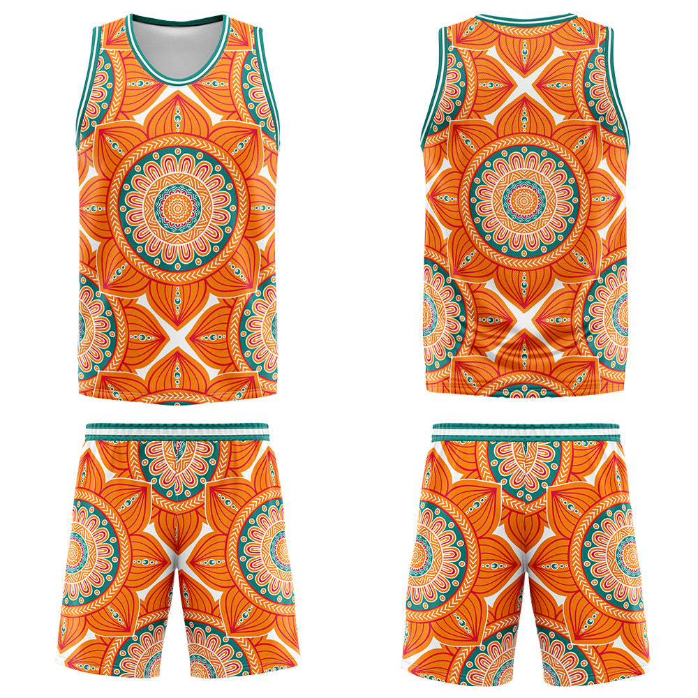 Custom Orange Basketball Jersey Uniform Suit Printed Your Logo Name Number