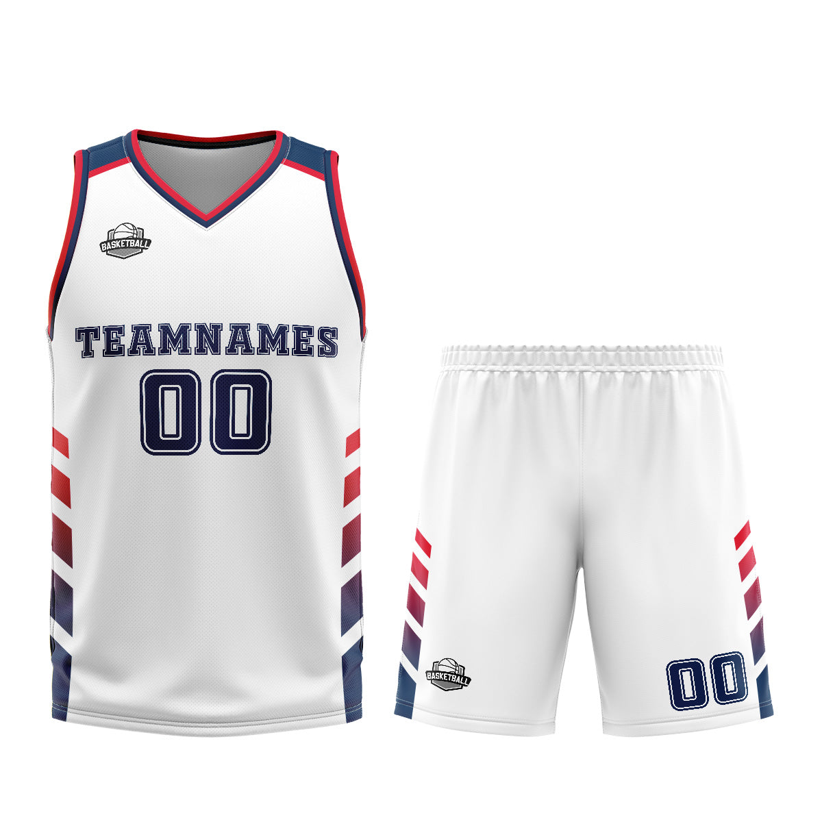 Custom White Blue Basketball Jersey Uniform Suit Printed Your Logo Name Number